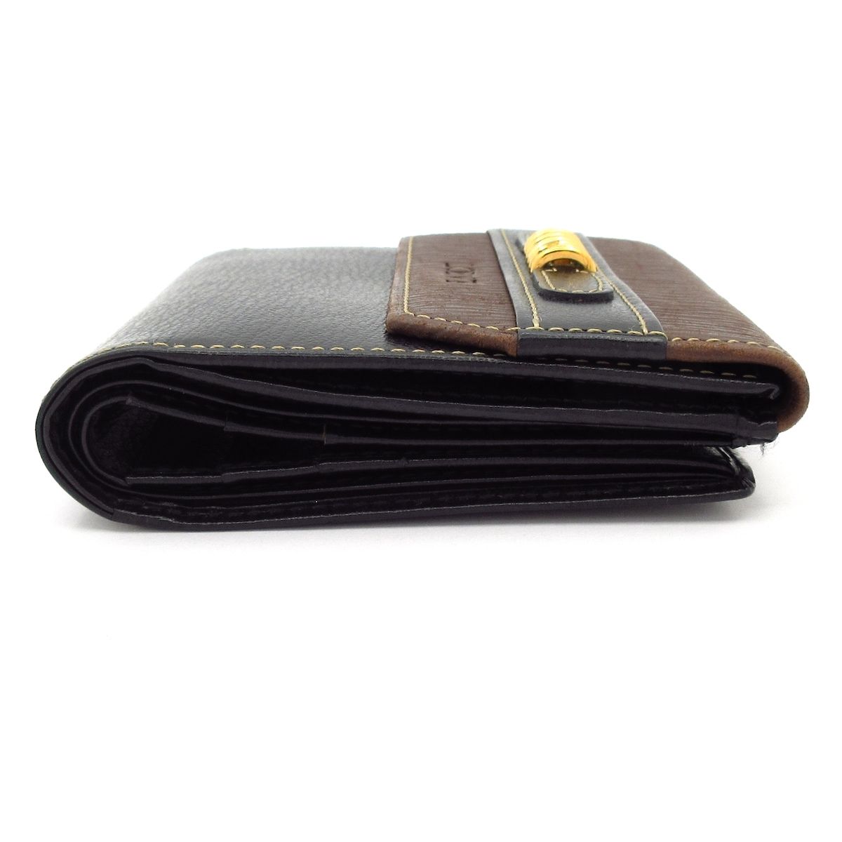 Loewe Bifold Wallet Velasquez Black Dark Brown Leather — view 8