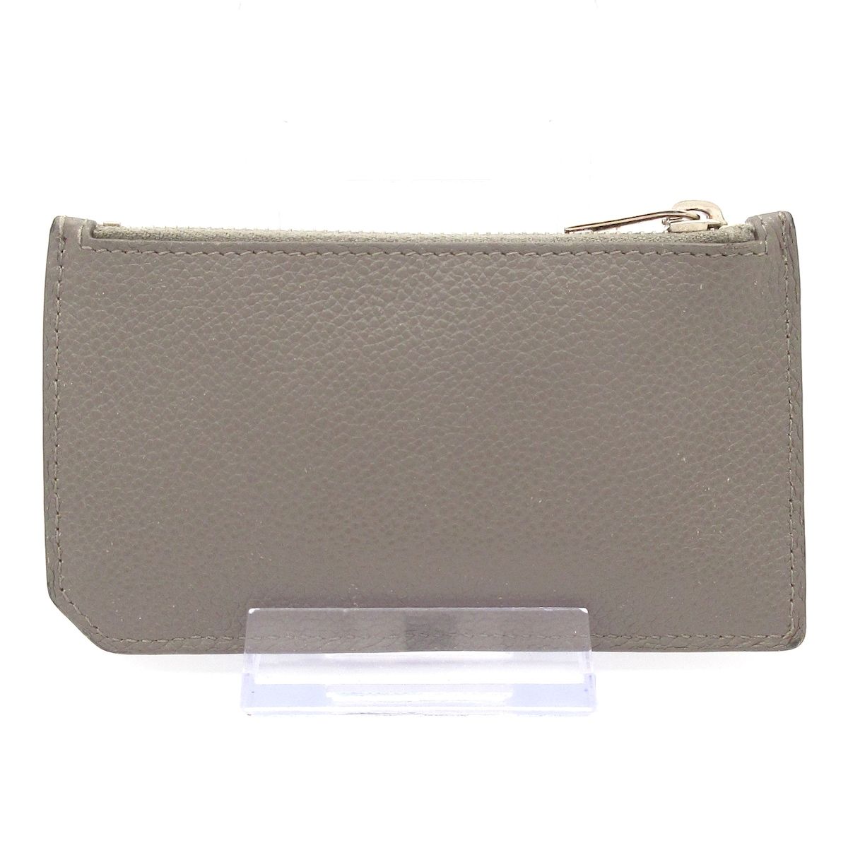 Saint Laurent Paris Card Case Gray Leather