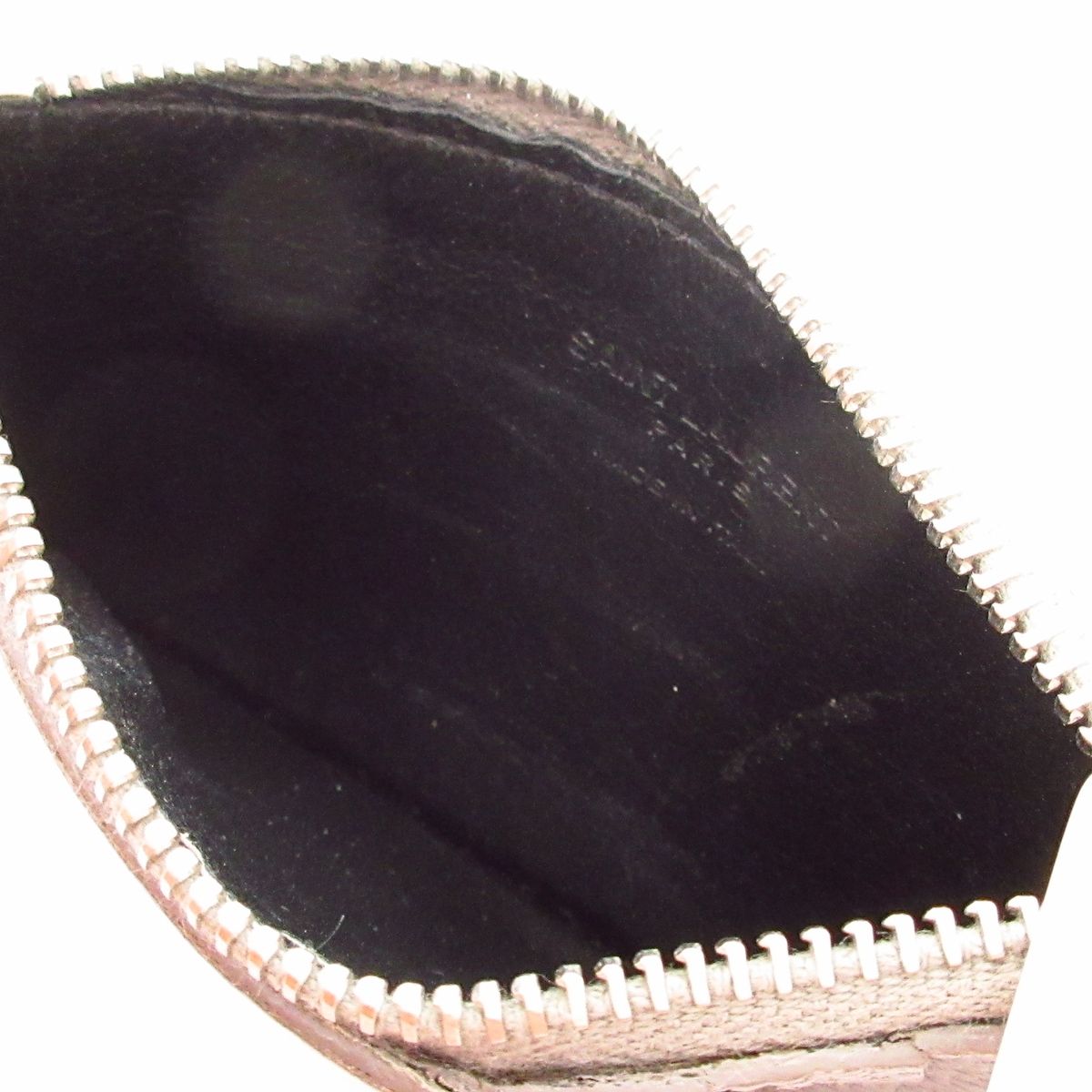 Saint Laurent Paris Card Case Gray Leather — view 3