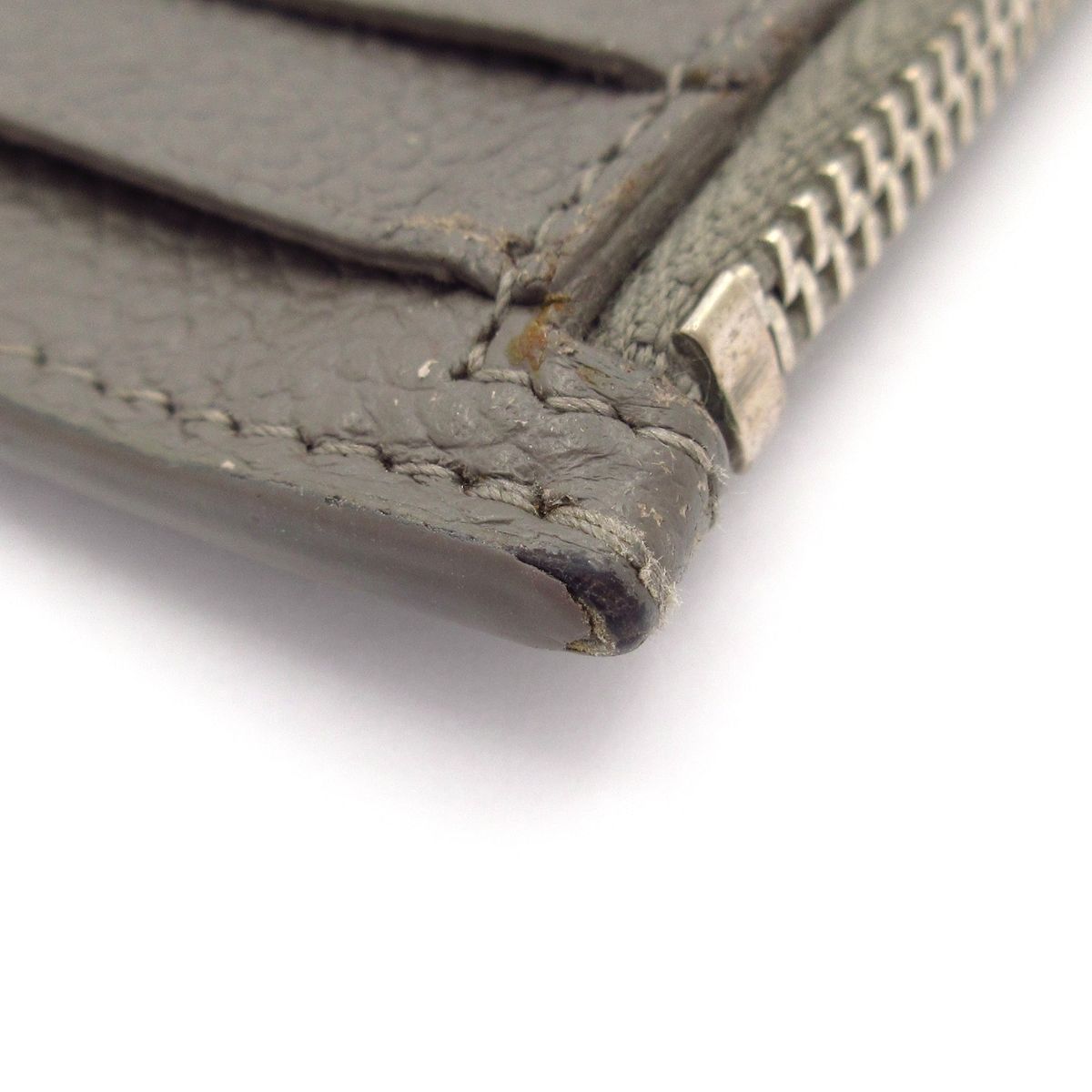 Saint Laurent Paris Card Case Gray Leather — view 5