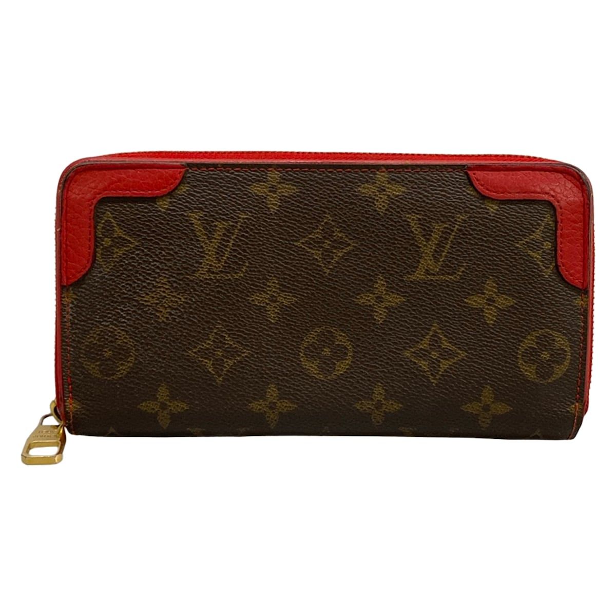 Louis Vuitton Wallet Monogram Zippy Retiro Cerise Leather