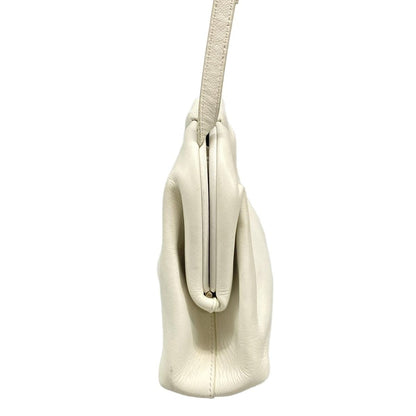 Bottega Veneta Shoulder Bag Small Point Ivory 2-Way Leather — view 4
