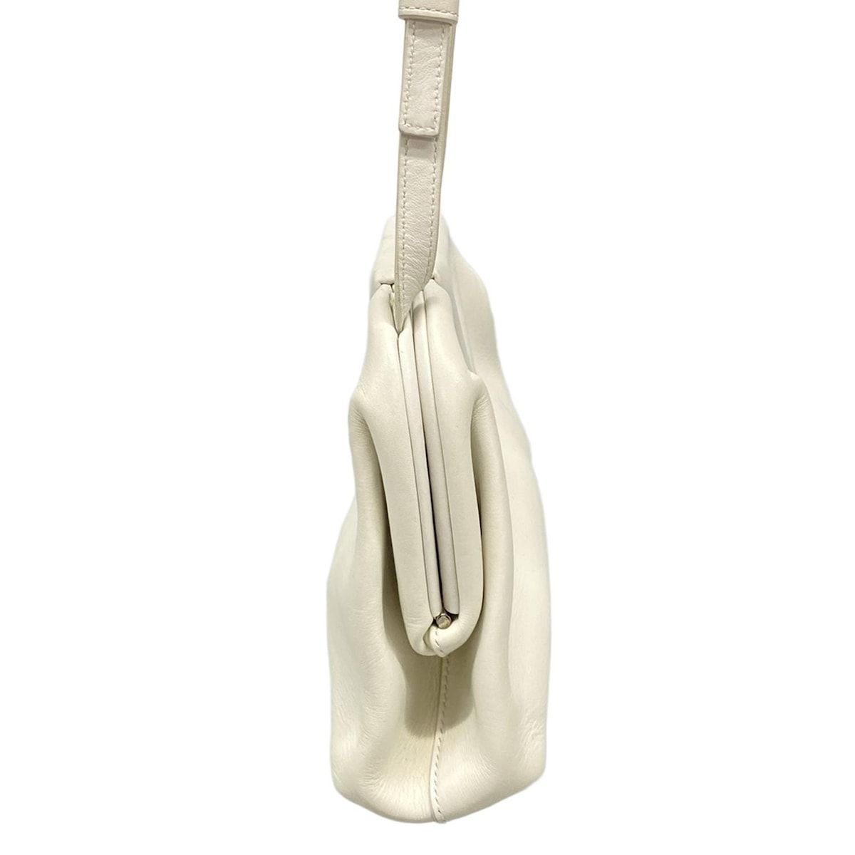 Bottega Veneta Shoulder Bag Small Point Ivory 2-Way Leather — view 2