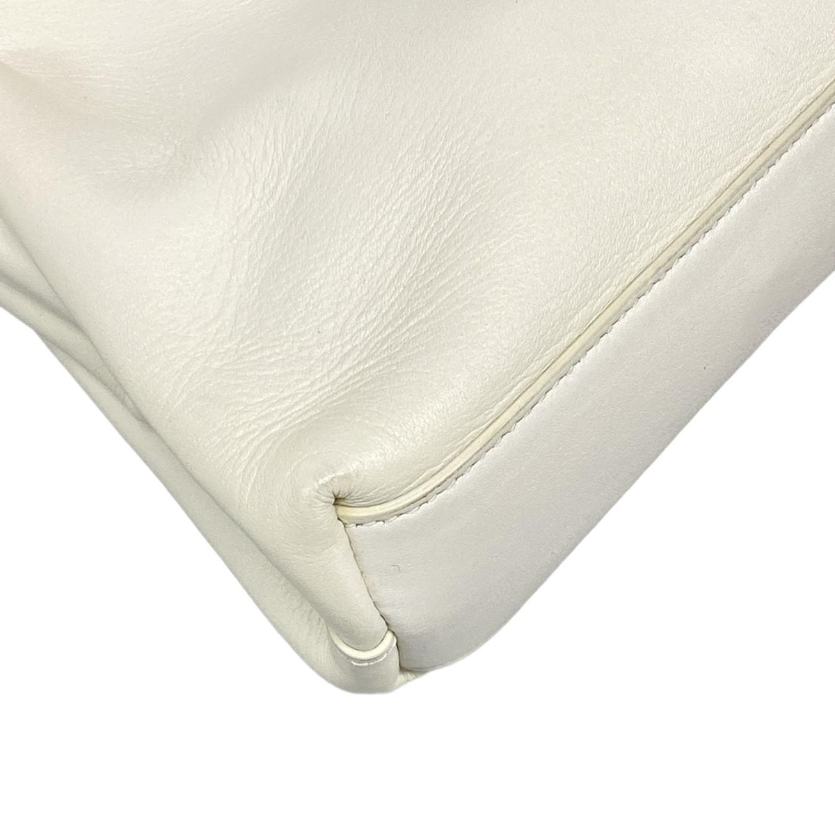 Bottega Veneta Shoulder Bag Small Point Ivory 2-Way Leather — view 6