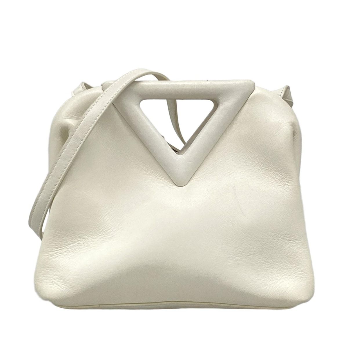 Bottega Veneta Shoulder Bag Small Point Ivory 2-Way Leather
