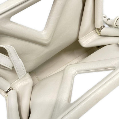 Bottega Veneta Shoulder Bag Small Point Ivory 2-Way Leather — view 7