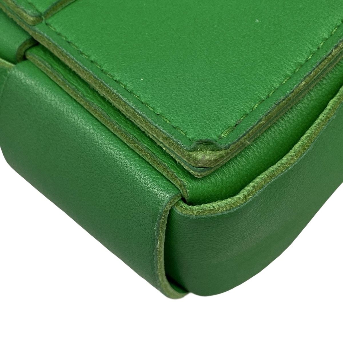 Bottega Veneta Shoulder Bag Cassette Green Leather — view 6