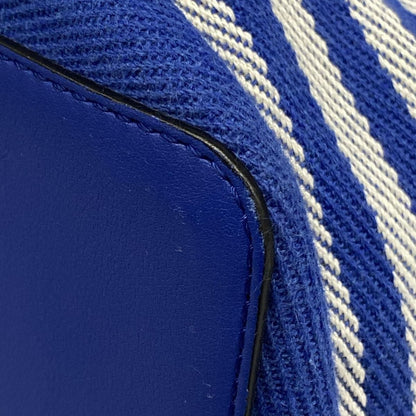 Loewe Sac Goya Backpack Blue Brown Multi Border Leather — view 6