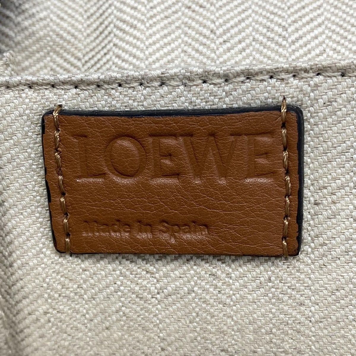 Loewe Sac Goya Backpack Blue Brown Multi Border Leather — view 9