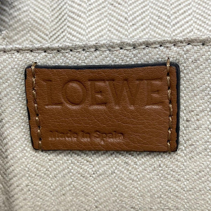 Loewe Sac Goya Backpack Blue Brown Multi Border Leather — view 9