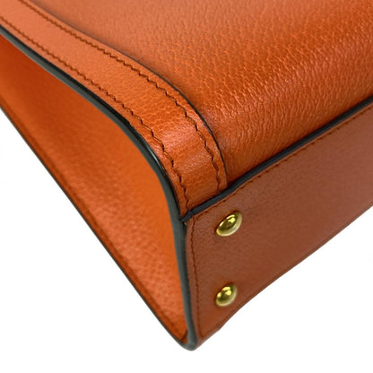 Gucci Handbag Orange Leather — view 6