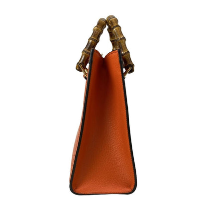 Gucci Handbag Orange Leather — view 2