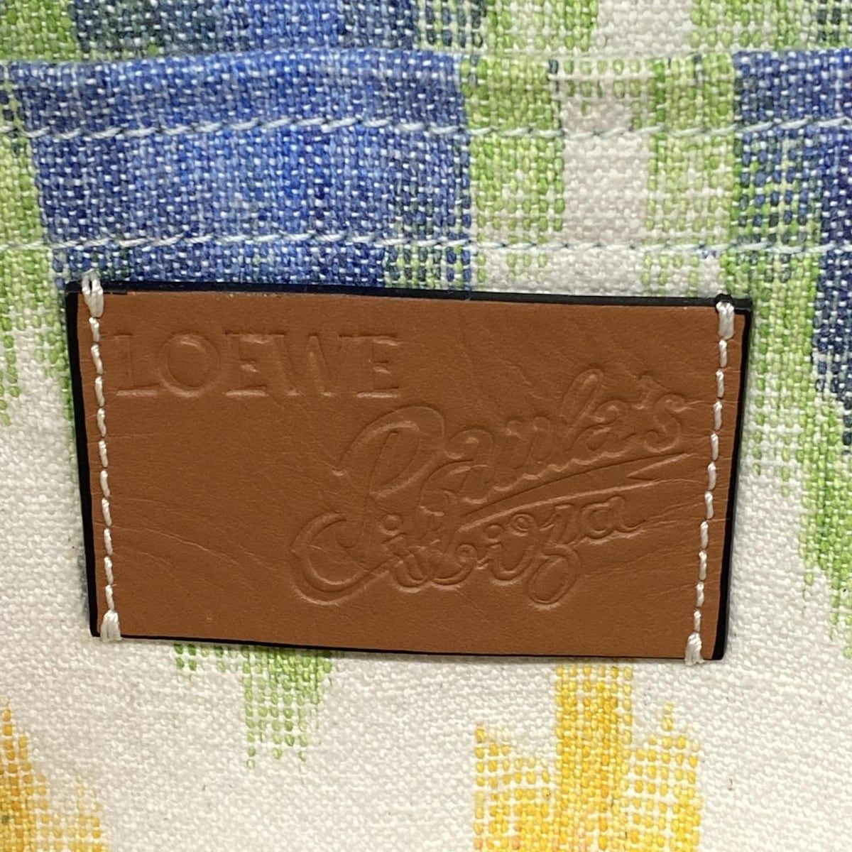 Loewe Tote Paula White Brown Multi Leather — view 8