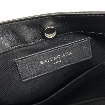 Balenciaga Shoulder Bag Navy Pochette Black Leather — view 9