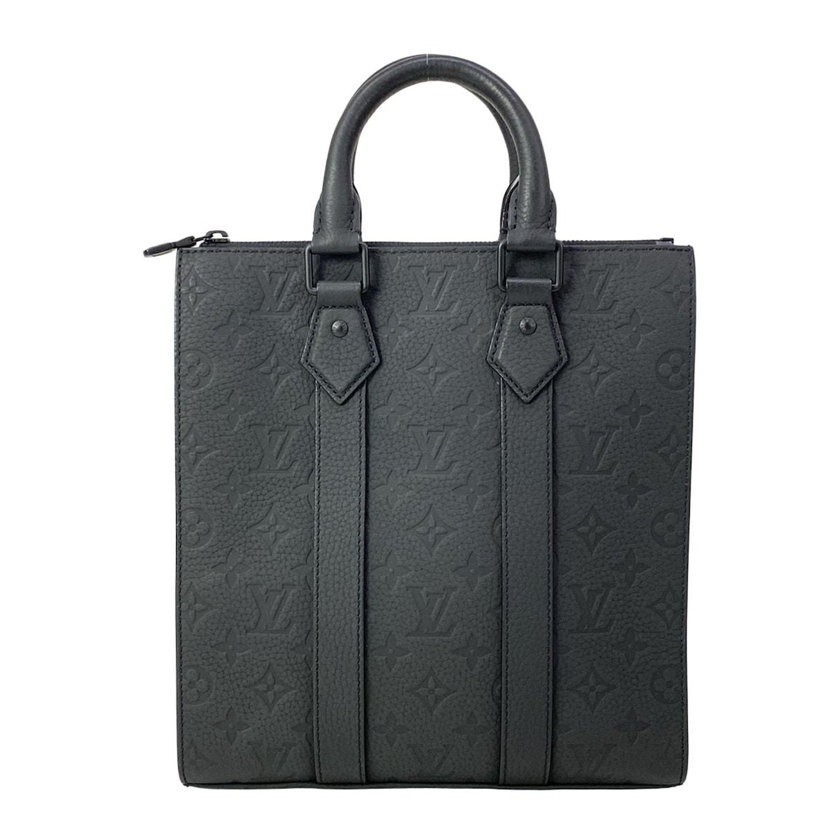 Louis Vuitton Handbag Taurillon Monogram Sac Plat Cross Noir Leather Cowhide