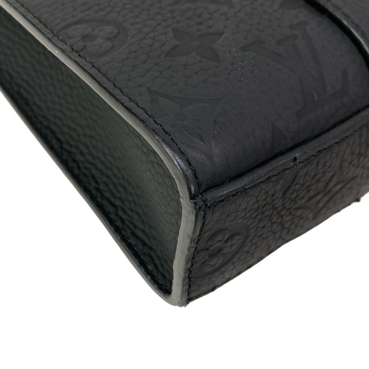 Louis Vuitton Handbag Taurillon Monogram Sac Plat Cross Noir Leather Cowhide — view 6