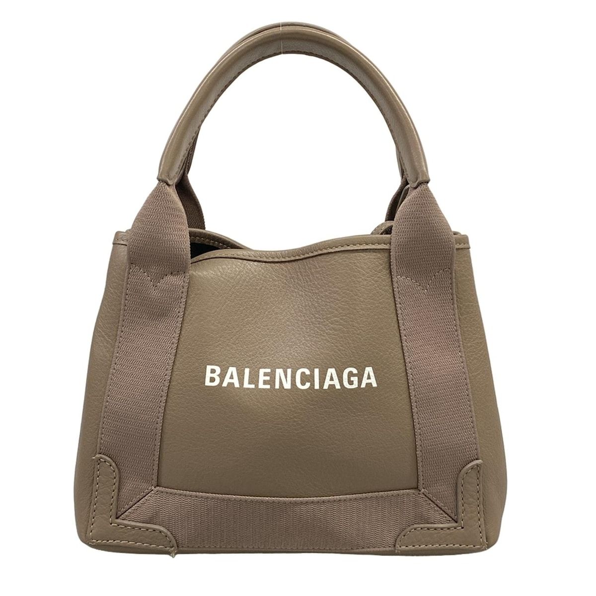 Balenciaga Tote Navy Cabas XS Gray Ju Leather