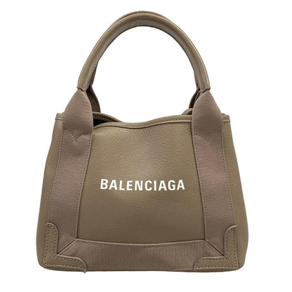 Balenciaga Tote Navy Cabas XS Gray Ju Leather