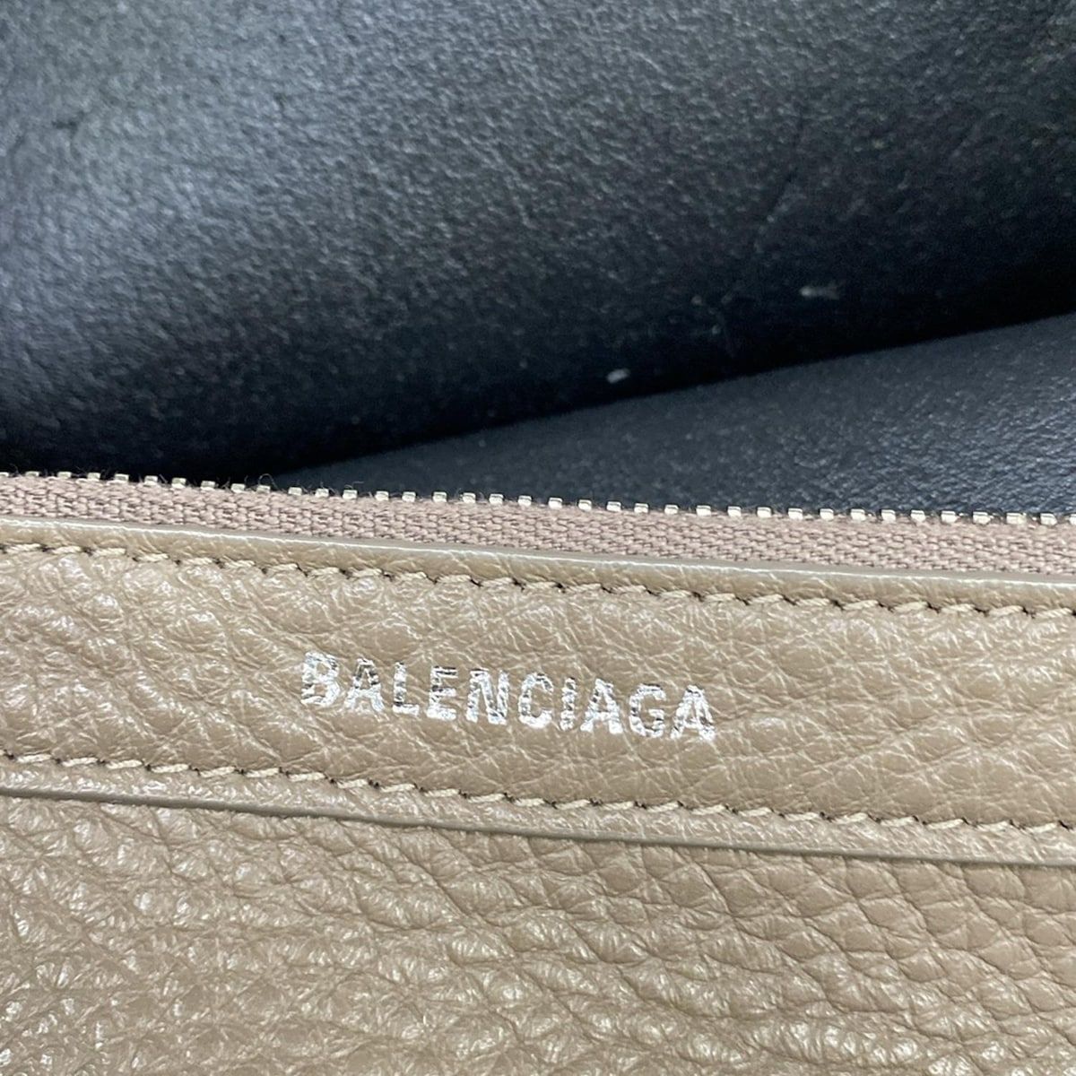 Balenciaga Tote Navy Cabas XS Gray Ju Leather — view 9