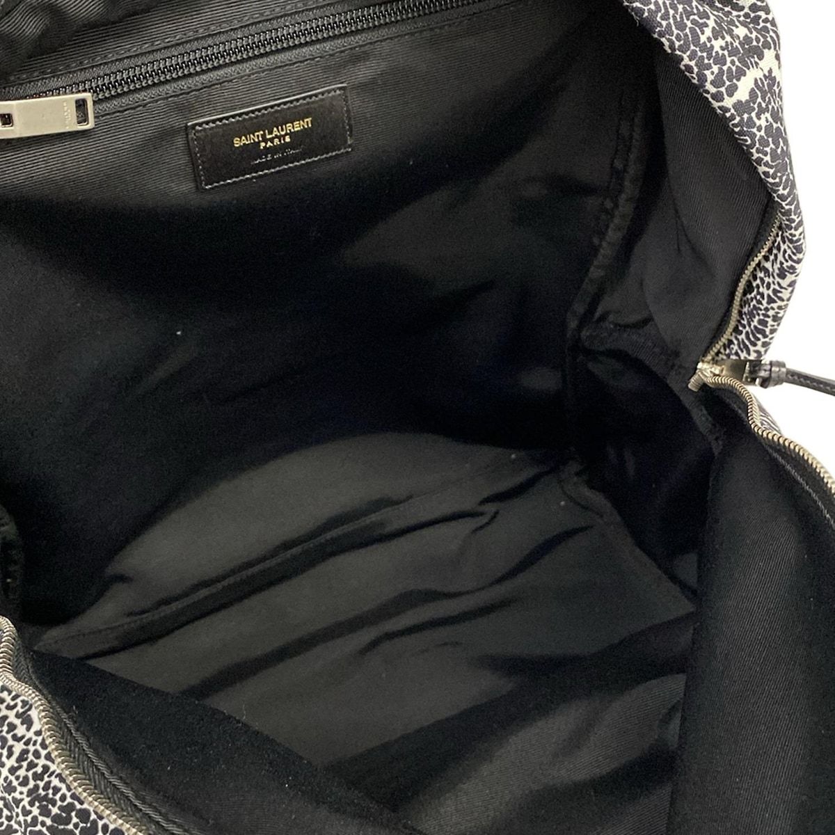 Saint Laurent Paris Sac Classic Hunter Backpack Black White — view 7