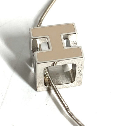 Hermes Necklace Cage Ash Cube Metal Beige — view 4