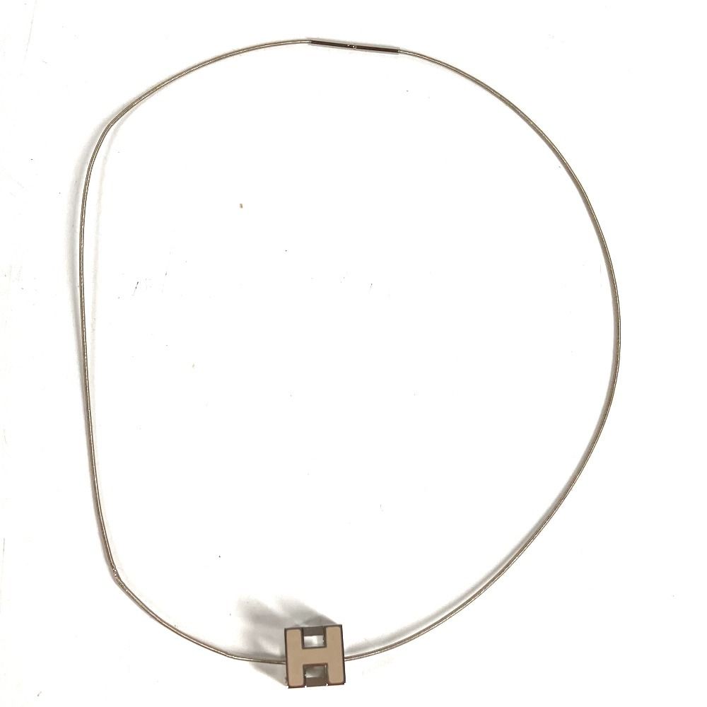 Hermes Necklace Cage Ash Cube Metal Beige — view 2