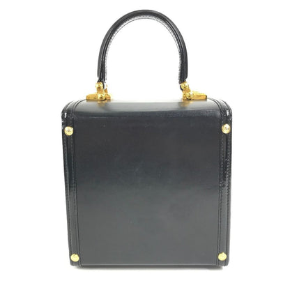 Versace Handbag Sunburst Logo Vanity Bag Leather Black — view 2