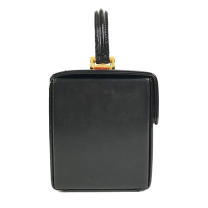 Versace Handbag Sunburst Logo Vanity Bag Leather Black — view 4