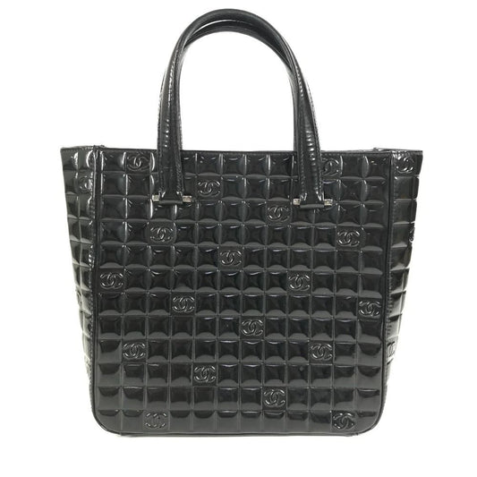Chanel Handbag Choco Bar Logo CC Enamel Black