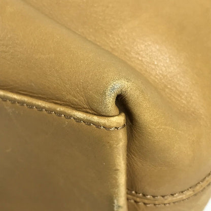 Chanel Shoulder Bag Logo Leather Beige — view 6