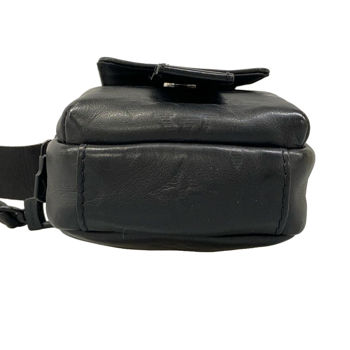 Louis Vuitton Shoulder Bag Monogram Shadow Double Phone Pouch Black Leather — view 5
