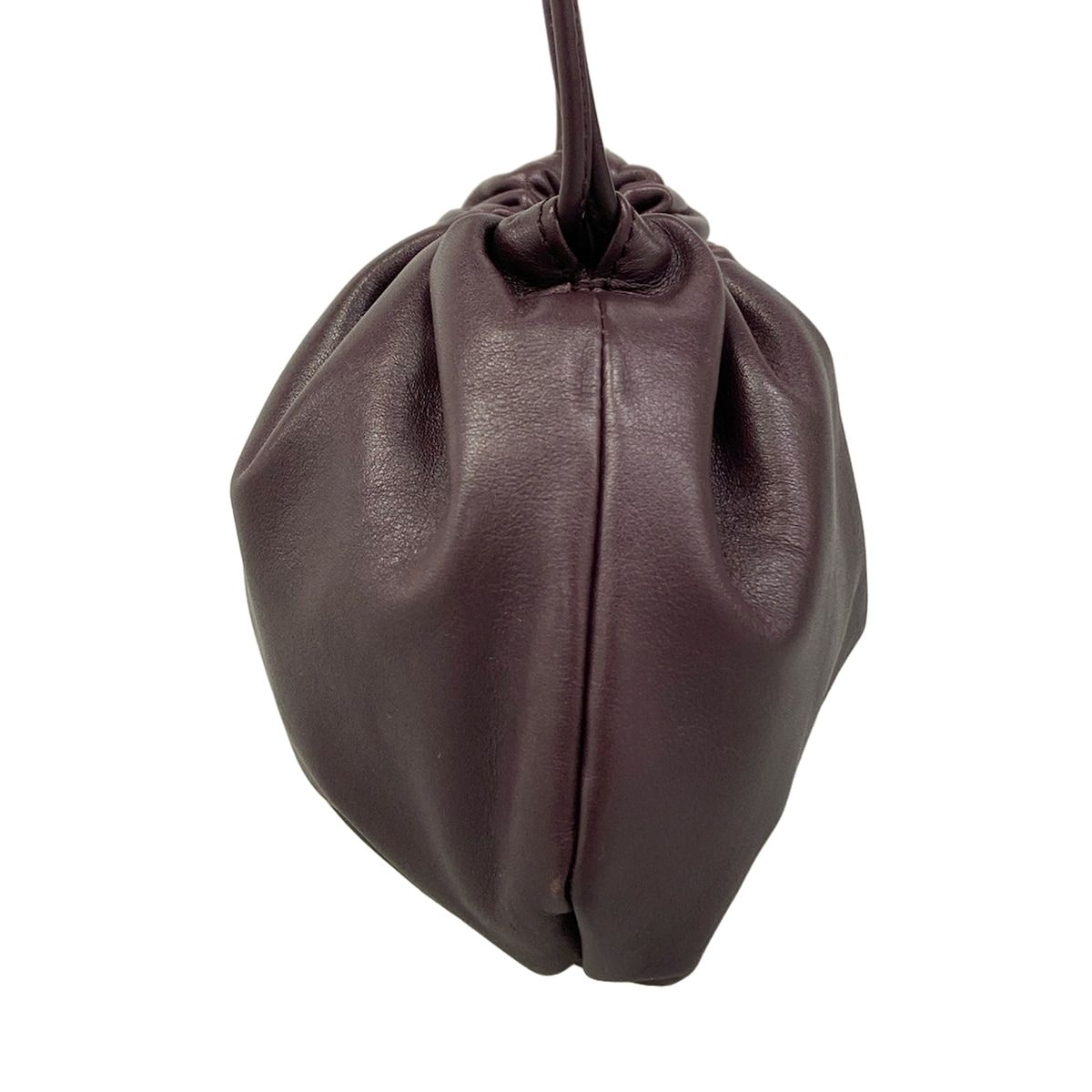 Bottega Veneta Shoulder Bag Mini the Valve Bordeaux Drawstring Leather — view 4
