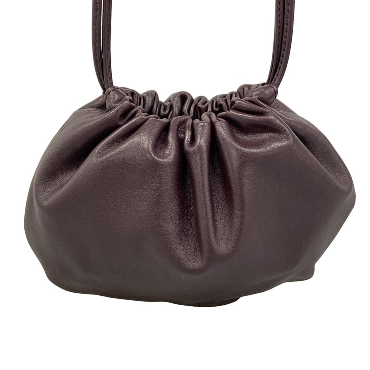 Bottega Veneta Shoulder Bag Mini the Valve Bordeaux Drawstring Leather — view 3
