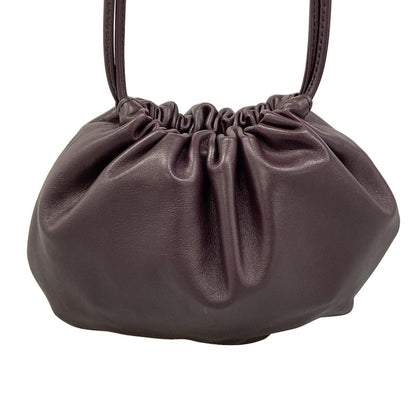 Bottega Veneta Shoulder Bag Mini the Valve Bordeaux Drawstring Leather — view 3