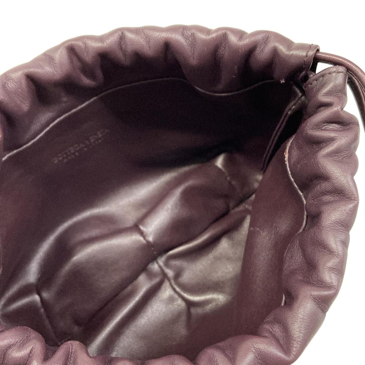 Bottega Veneta Shoulder Bag Mini the Valve Bordeaux Drawstring Leather — view 7