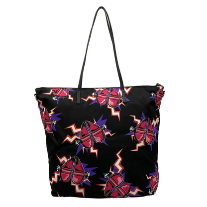 Prada Shoulder Bag Black Pink Multi Leather — view 3