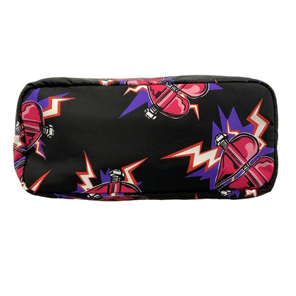 Prada Shoulder Bag Black Pink Multi Leather — view 5