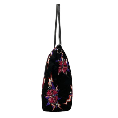 Prada Shoulder Bag Black Pink Multi Leather — view 4