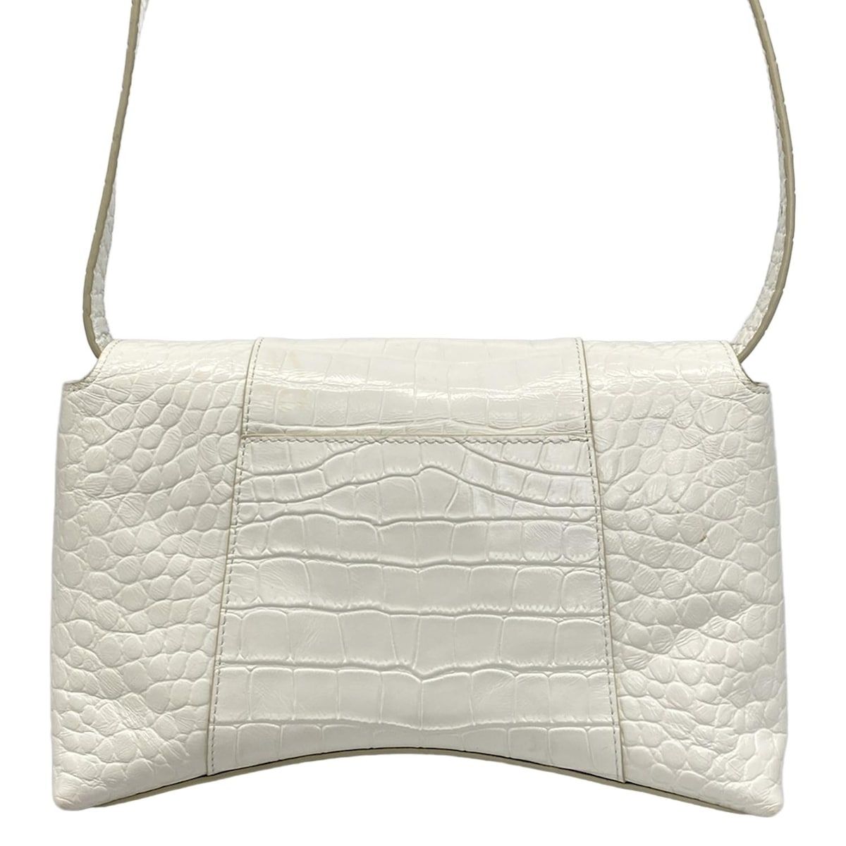 Balenciaga Shoulder Bag Downtown XS White Embossed Leather — view 3