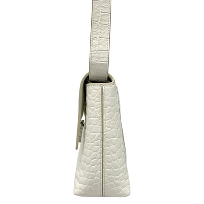 Balenciaga Shoulder Bag Downtown XS White Embossed Leather — view 4