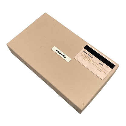 Miu Wallet Black Zip Around Leather — view 6