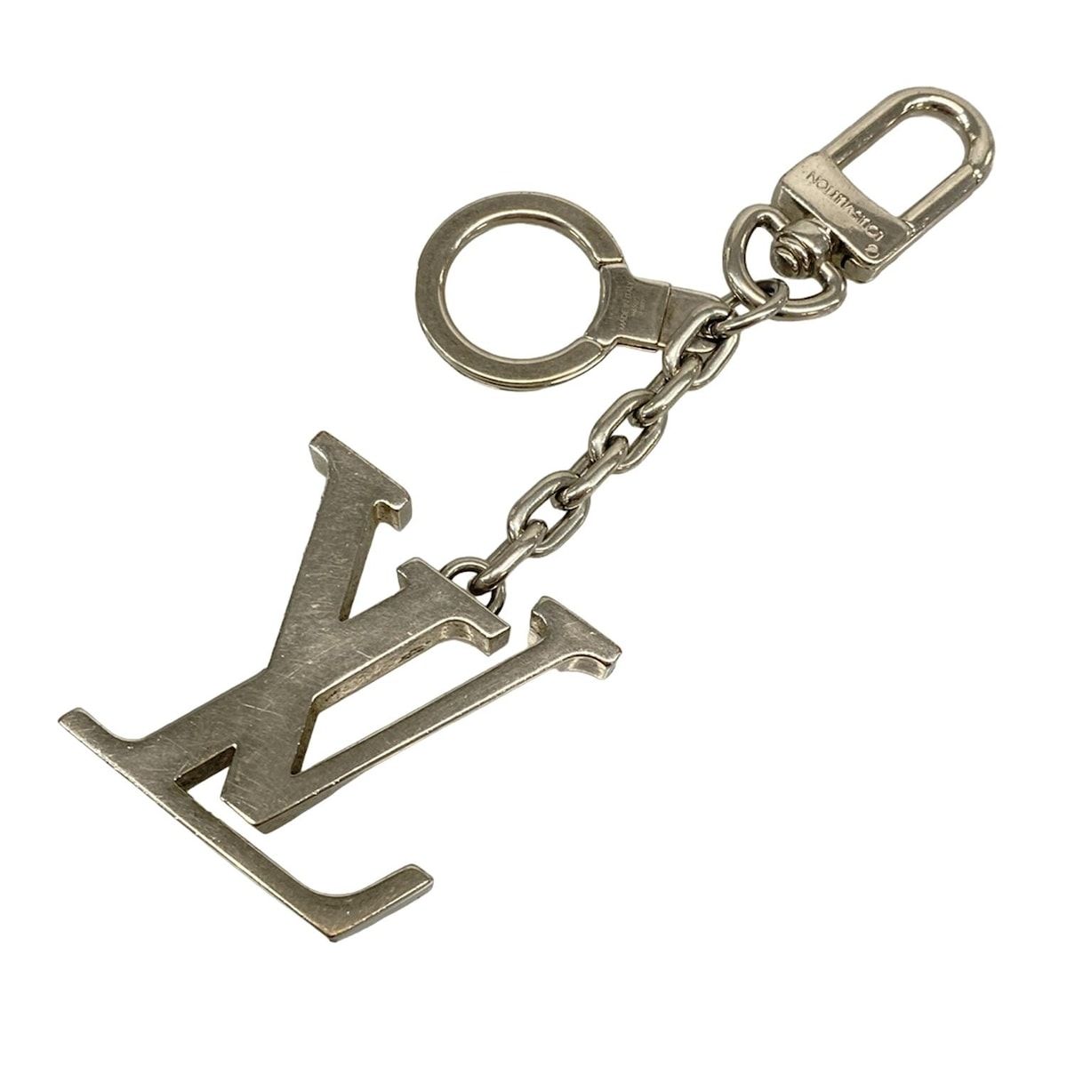 Louis Vuitton Key Holder Porte Cles Initial LV Silver