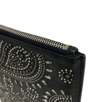 Saint Laurent Paris Clutch Black Studs Leather — view 9