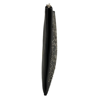 Saint Laurent Paris Clutch Black Studs Leather — view 2