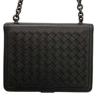 Bottega Veneta Shoulder Bag Intrecciato Black Chain Leather — view 3