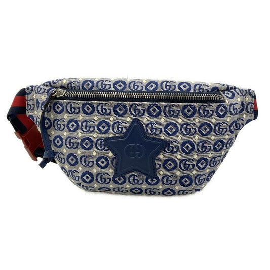 Gucci Waist Pouch Interlocking Children's Belt Bag Navy Ivory Red Leather