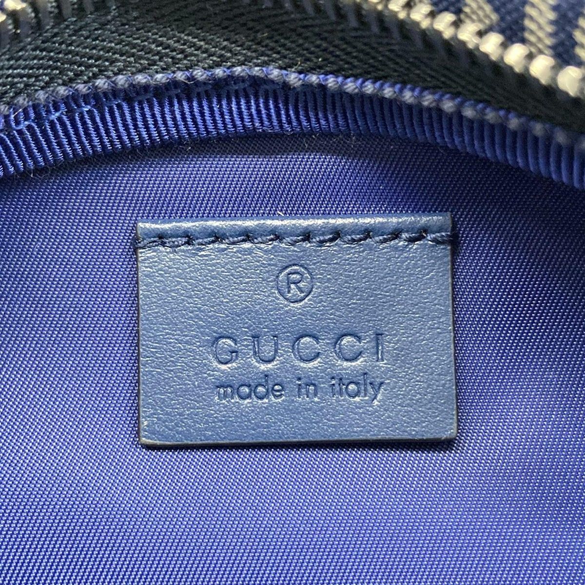 Gucci Waist Pouch Interlocking Children's Belt Bag Navy Ivory Red Leather — view 9