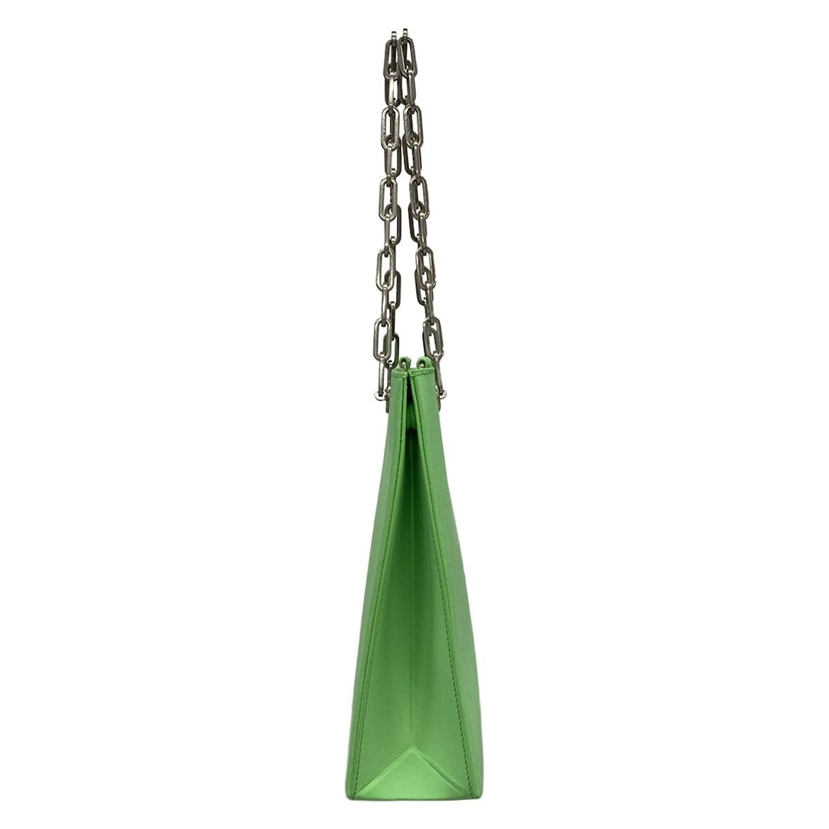 Fendi Tote Shopping Small Light Green Chain Shoulder Leather — view 2
