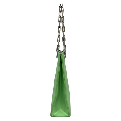 Fendi Tote Shopping Small Light Green Chain Shoulder Leather — view 4