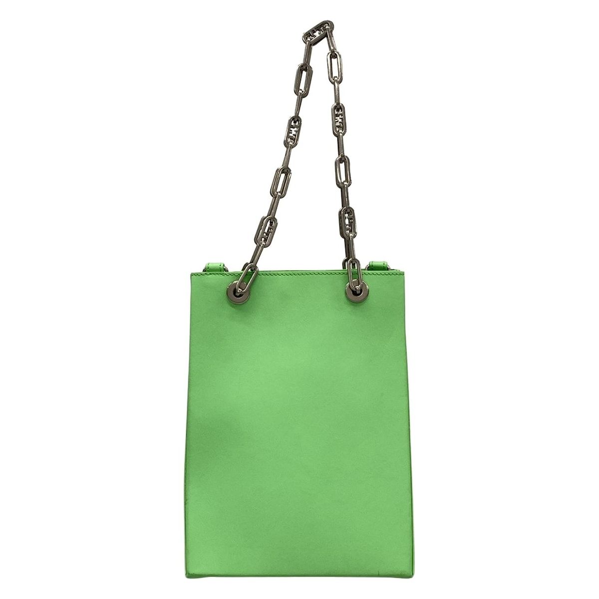 Fendi Tote Shopping Small Light Green Chain Shoulder Leather — view 3